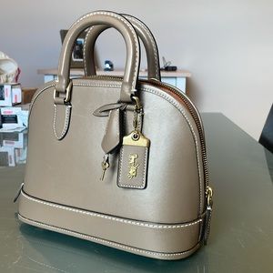 Coach Revel Domed Satchel Dark Stone